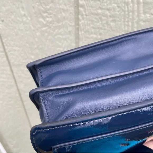 Tory Burch handbags cross body shoulder Gemini Link Patent Leather Golden Chain - Picture 8 of 16